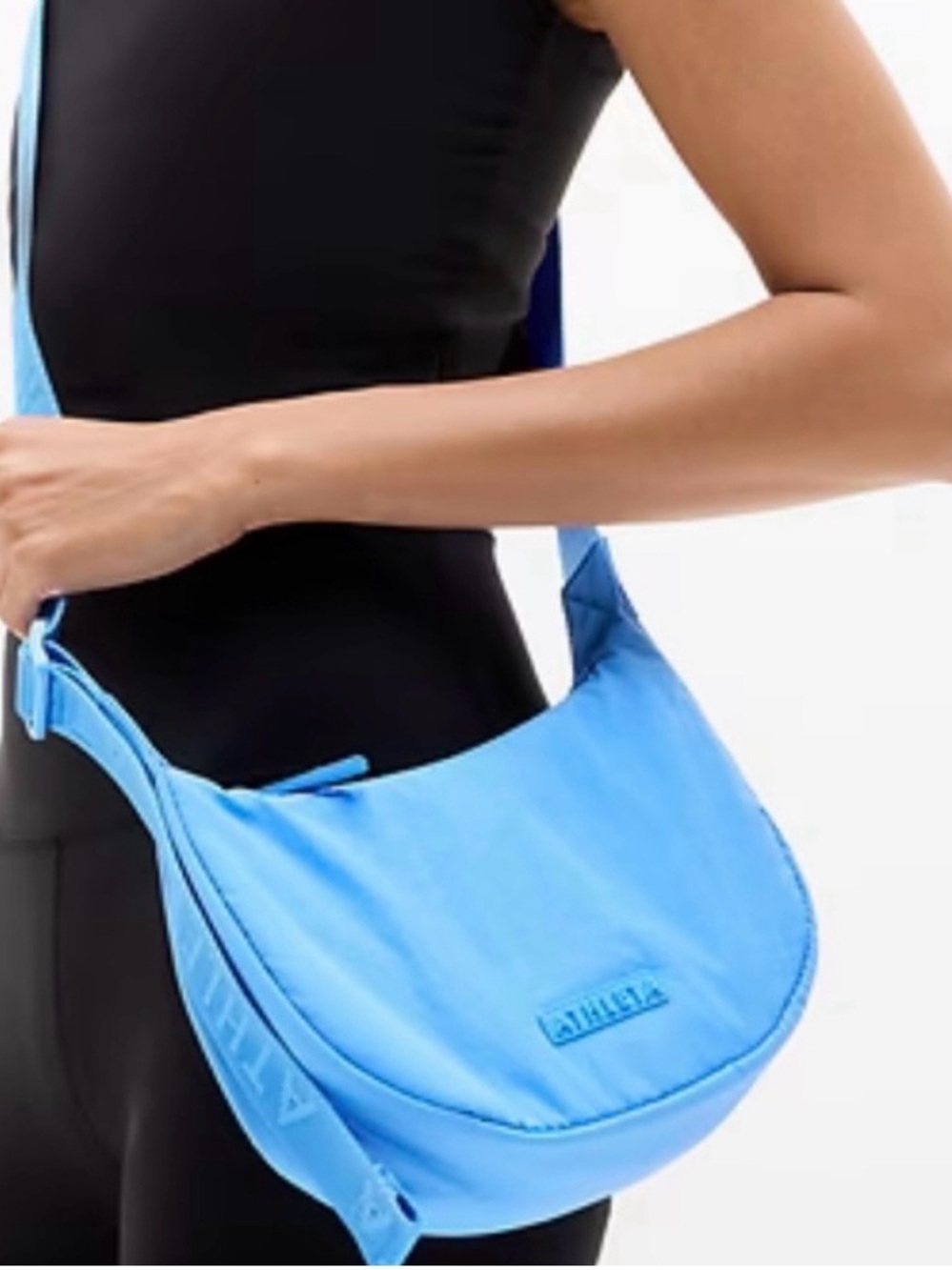 Athleta All About Mini Crescent Bag Light Blue NWT